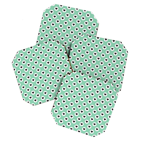 Elisabeth Fredriksson Lovely Dots Mint Coaster Set