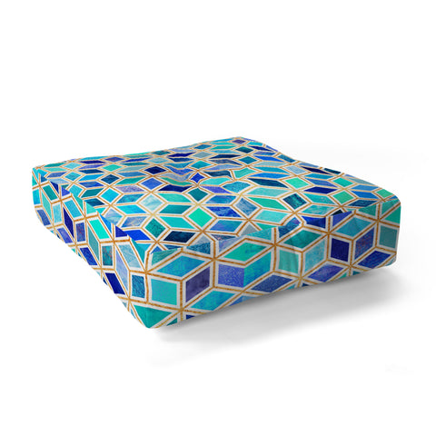 Elisabeth Fredriksson Magic Blue Floor Pillow Square