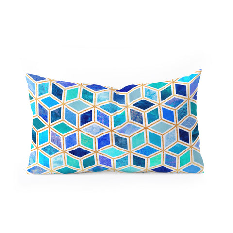 Elisabeth Fredriksson Magic Blue Oblong Throw Pillow