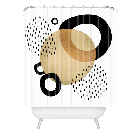 Elisabeth Fredriksson Minimal Graphic Shower Curtain