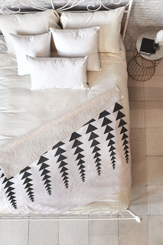 Elisabeth Fredriksson Minimal Triangles Fleece Throw Blanket