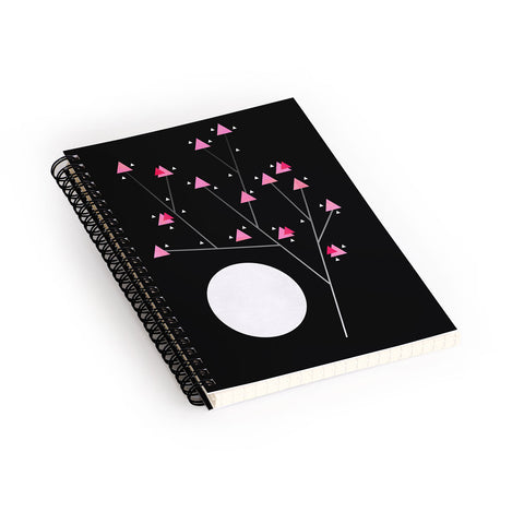 Elisabeth Fredriksson Modern Cherry Blossom Spiral Notebook