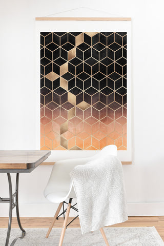 Elisabeth Fredriksson Ombre Cubes Art Print And Hanger