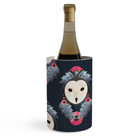 Elisabeth Fredriksson Owl Dark Background Wine Chiller