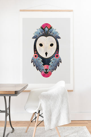 Elisabeth Fredriksson Owl Light Background Art Print And Hanger
