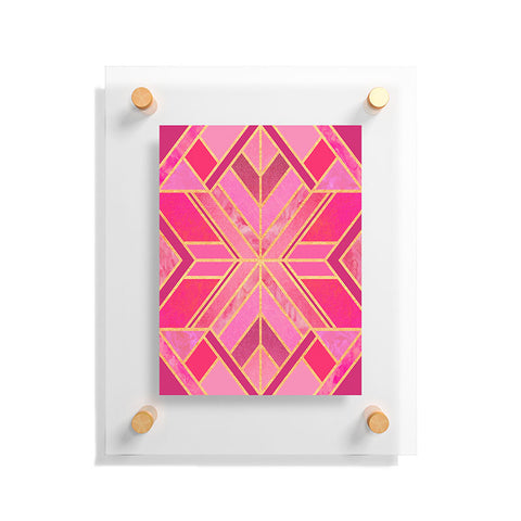 Elisabeth Fredriksson Pink Geo Star Floating Acrylic Print