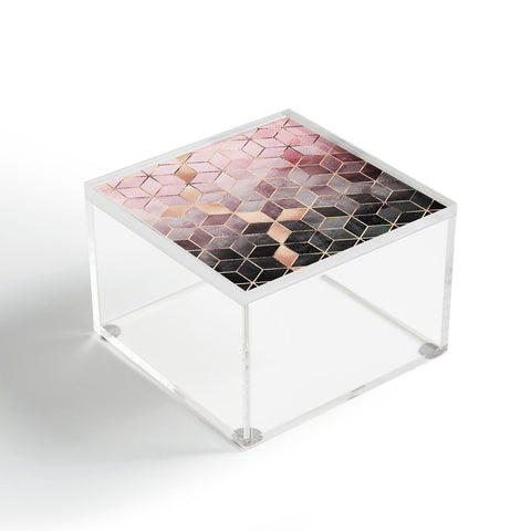 Elisabeth Fredriksson Pink Grey Gradient Cubes 2 Acrylic Box