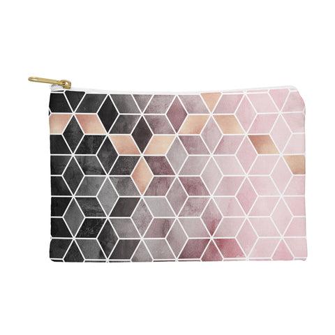 Elisabeth Fredriksson Pink Grey Gradient Cubes Pouch