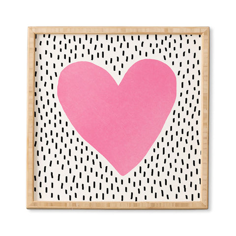 Elisabeth Fredriksson Pink Heart Framed Wall Art