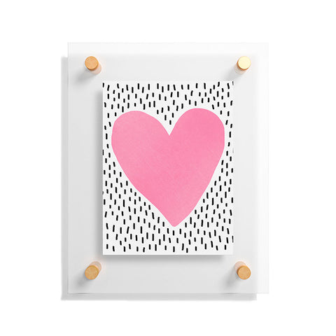 Elisabeth Fredriksson Pink Heart Floating Acrylic Print