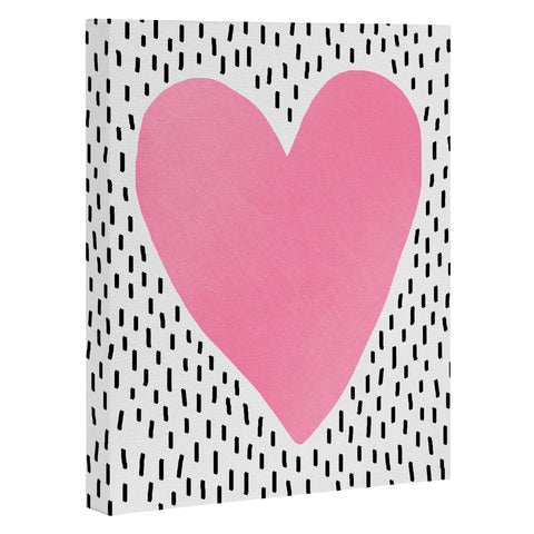 Elisabeth Fredriksson Pink Heart Art Canvas