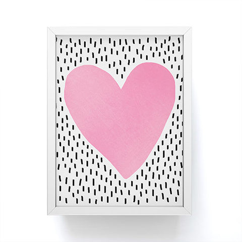 Elisabeth Fredriksson Pink Heart Framed Mini Art Print