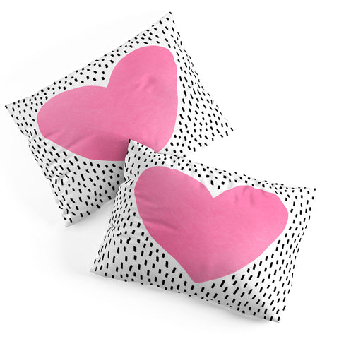 Elisabeth Fredriksson Pink Heart Pillow Shams