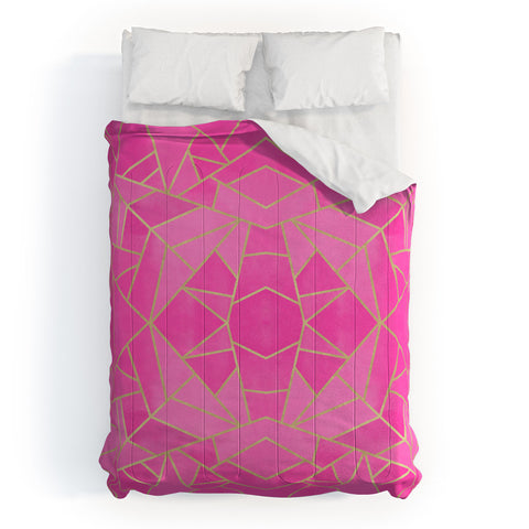 Elisabeth Fredriksson Pink Mosaic Sun Comforter