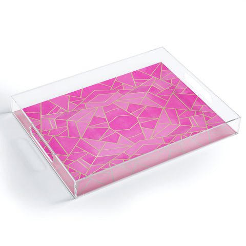 Elisabeth Fredriksson Pink Mosaic Sun Acrylic Tray