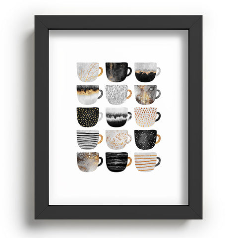 Elisabeth Fredriksson Pretty Coffee Cups 3 Recessed Framing Rectangle