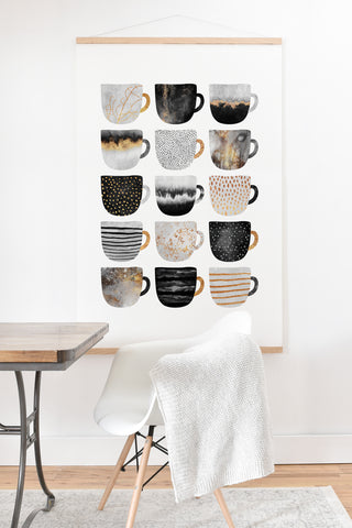 Elisabeth Fredriksson Pretty Coffee Cups 3 Art Print And Hanger