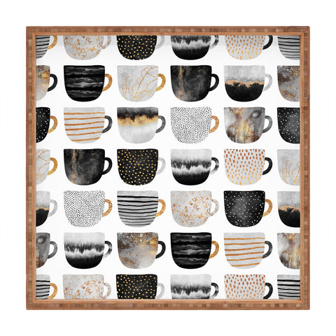 Elisabeth Fredriksson Pretty Coffee Cups 3 Square Tray