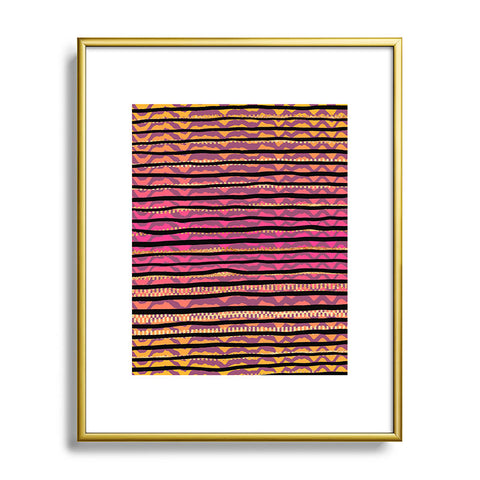 Elisabeth Fredriksson Quirky Stripes Metal Framed Art Print