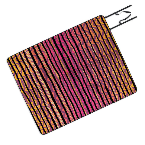Elisabeth Fredriksson Quirky Stripes Picnic Blanket