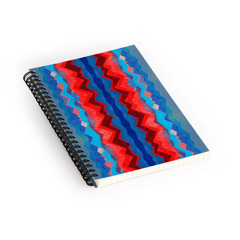 Elisabeth Fredriksson Red Sun Pattern Spiral Notebook