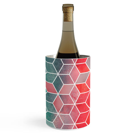 Elisabeth Fredriksson Rose And Turquoise Cubes Wine Chiller