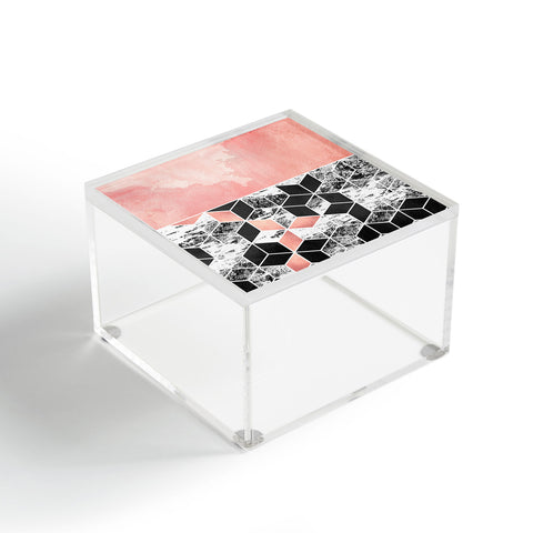 Elisabeth Fredriksson Rose Clouds And Birch Acrylic Box