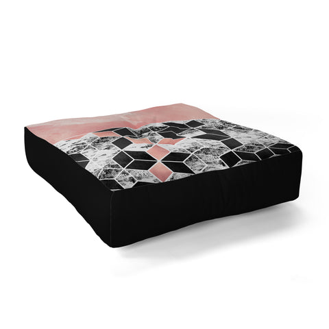 Elisabeth Fredriksson Rose Clouds And Birch Floor Pillow Square