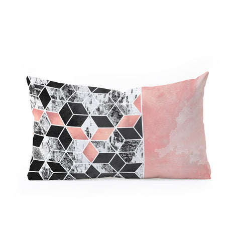 Elisabeth Fredriksson Rose Clouds And Birch Oblong Throw Pillow