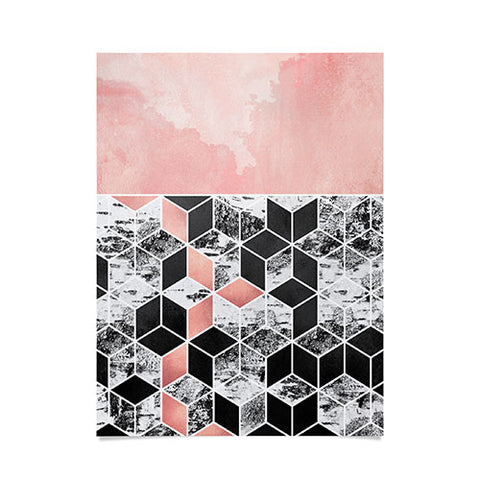 Elisabeth Fredriksson Rose Clouds And Birch Poster