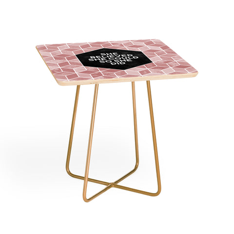 Elisabeth Fredriksson She Believed She Could Pink Side Table
