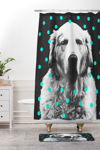 Elisabeth Fredriksson Sleepy Dog Shower Curtain And Mat
