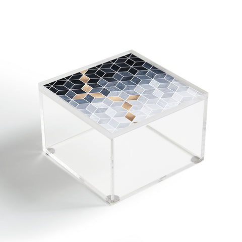 Elisabeth Fredriksson Soft Blue Gradient Cubes Acrylic Box