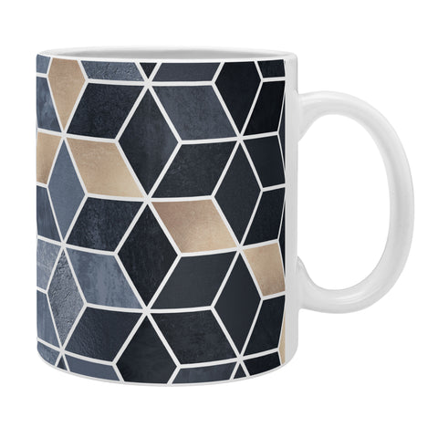 Elisabeth Fredriksson Soft Blue Gradient Cubes Coffee Mug