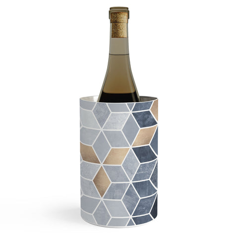 Elisabeth Fredriksson Soft Blue Gradient Cubes Wine Chiller