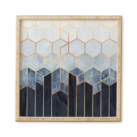 Elisabeth Fredriksson Soft Blue Hexagons Framed Wall Art