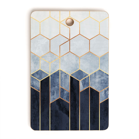 Elisabeth Fredriksson Soft Blue Hexagons Cutting Board Rectangle