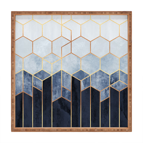 Elisabeth Fredriksson Soft Blue Hexagons Square Tray