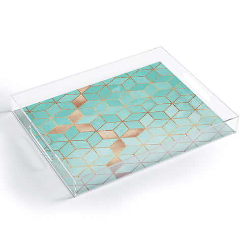 Elisabeth Fredriksson Soft Gradient Aquamarine Acrylic Tray