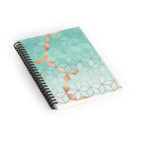 Elisabeth Fredriksson Soft Gradient Aquamarine Spiral Notebook