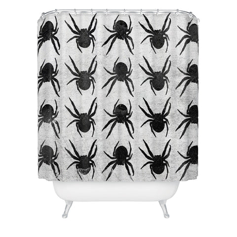 Elisabeth Fredriksson Spiders 4 BW Shower Curtain