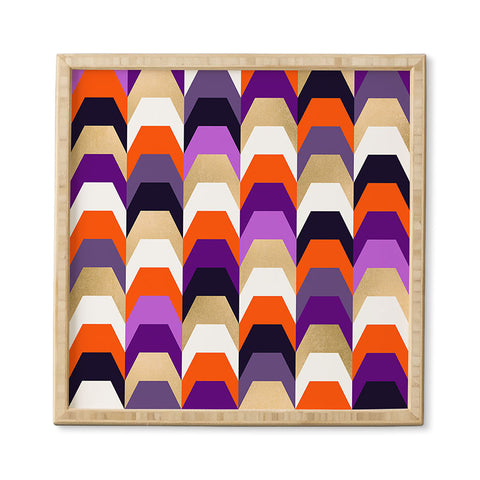 Elisabeth Fredriksson Stacks of Purple and Orange Framed Wall Art