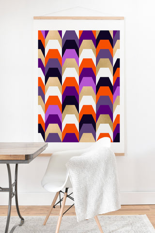 Elisabeth Fredriksson Stacks of Purple and Orange Art Print And Hanger