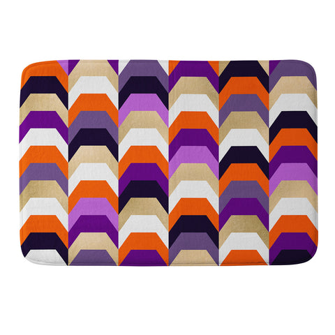 Elisabeth Fredriksson Stacks of Purple and Orange Memory Foam Bath Mat