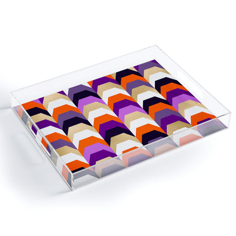 Elisabeth Fredriksson Stacks of Purple and Orange Acrylic Tray