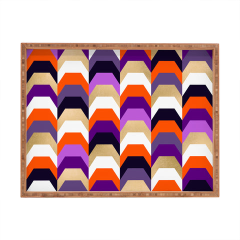 Elisabeth Fredriksson Stacks of Purple and Orange Rectangular Tray
