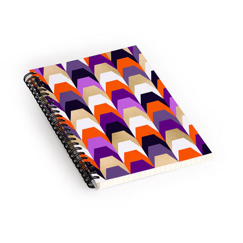 Elisabeth Fredriksson Stacks of Purple and Orange Spiral Notebook