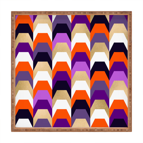Elisabeth Fredriksson Stacks of Purple and Orange Square Tray