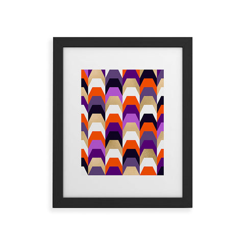 Elisabeth Fredriksson Stacks of Purple and Orange Framed Art Print