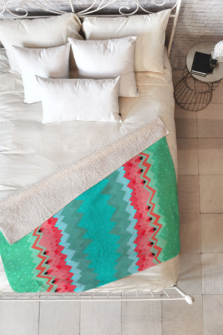Elisabeth Fredriksson Strawberry Field Pattern Fleece Throw Blanket